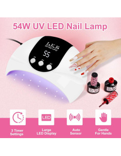 Lámpara UV LED para Uñas LKE S9 54W con 18 Perlas y Temporizador 2