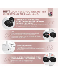 Lámpara de Uñas Inalámbrica SAVILAND 30W LED Recargable 2