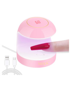 Lámpara UV LED para Uñas MEKK 18W Mini Portátil Rosa