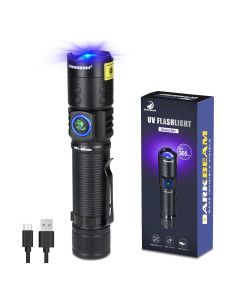 Linterna UV 365nm DARKBEAM Recargable USB-C Resistente Agua