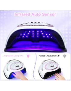 Lámpara UV LED 288W LKE para Uñas de Gel con 66 Perlas 2