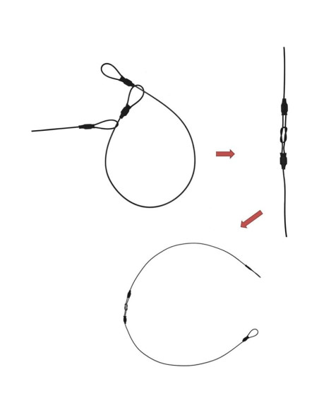 Tether de Acero SIOTI 5PCS 30.48cm para Cámaras GoPro