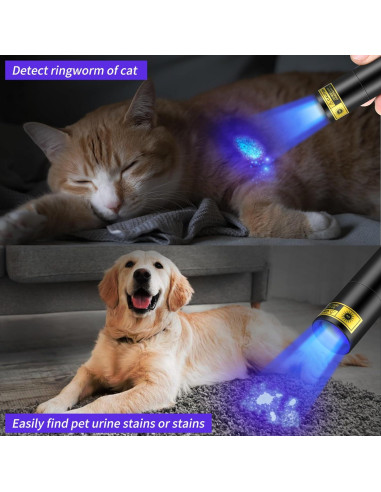 Linterna UV Recargable 365nm WMCODMW Mini Luz Negra Portátil