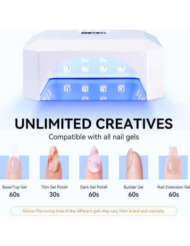 Lámpara de Uñas UV LED Makartt Aurora 36W Recargable
