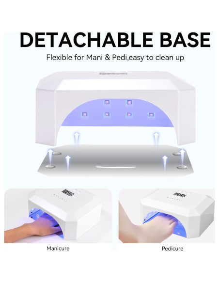 Lámpara de Uñas UV LED Makartt Aurora 36W Recargable