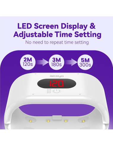 Lámpara UV Doble Cara ISTOYO UV2S con Pantalla Digital 18x10x12cm
