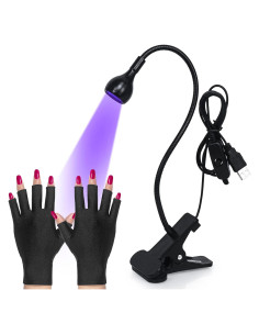 Lámpara de Uñas LED Funfe Fu-28 con Brazo Flexible y Guantes