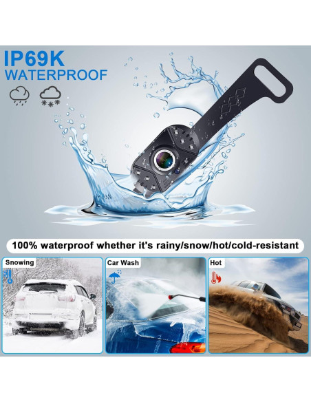 Cámara de Respaldo HD Rohent N11 - 170 Ángulo Amplio, IP69K