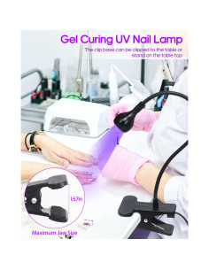 Lámpara de Uñas LED Funfe Fu-28 con Brazo Flexible y Guantes 2