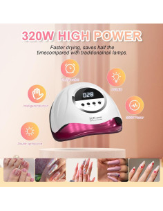 Lámpara UV LED 320W BEENLE Secador de Uñas con Sensor Automático 2