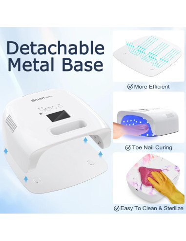 Lámpara UV LED Inalámbrica NAILGIRLS 60W Recargable para Uñas