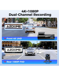 Cámara Dash Doble AZDOME M300S 4K + 1080P con GPS y WiFi 2