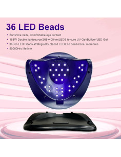 Lámpara UV LED 168W EODCI para Secado de Uñas en Gel 2