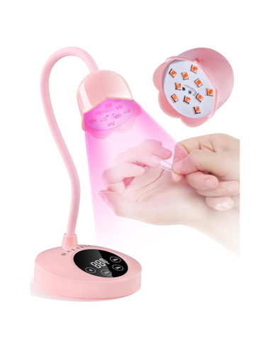 Lámpara UV LED Makartt Rosa 30W Portátil con Sensor Automático