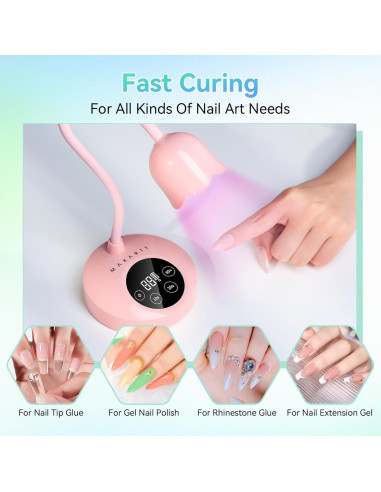 Lámpara UV LED Makartt Rosa 30W Portátil con Sensor Automático