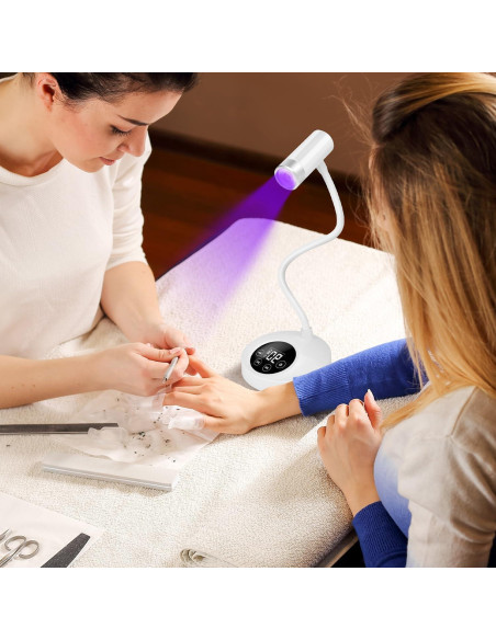 Lámpara de Uñas UV LED AORAEM Recargable 12W Cuello de Ganso