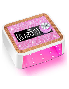 Lámpara UV Inalámbrica 268W LadyMisty Rosa para Uñas de Gel