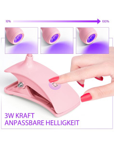 Lámpara UV para Uñas AORAEM Rosa Flexible 3 Niveles Temporización 2