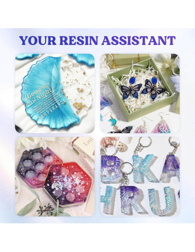 Lámpara UV LET'S RESIN 36 LEDs Doble Cabeza 2 en 1 Púrpura