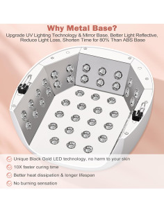 Lámpara UV NAILGIRLS Curing Max 80W Inalámbrica Recargable 2