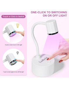 Lámpara UV LED Portátil Ludysic 12W con Cuello de Ganso 2