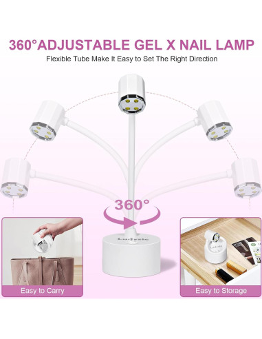 Lámpara UV LED Portátil Ludysic 12W con Cuello de Ganso