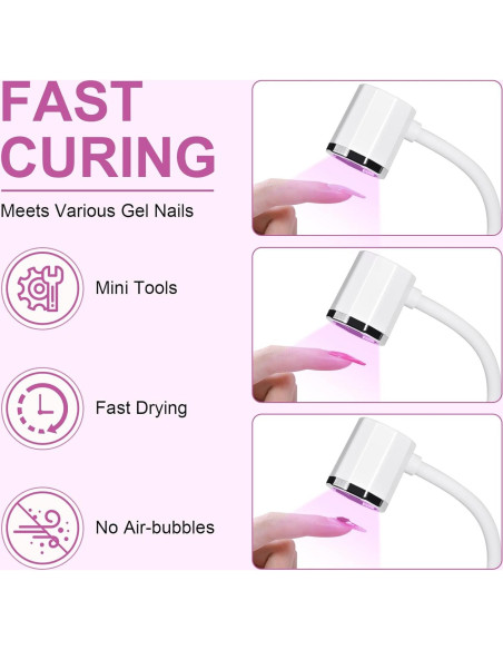 Lámpara UV LED Portátil Ludysic 12W con Cuello de Ganso