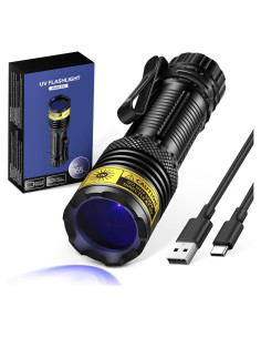 Linterna UV recargable VMTENMV 365nm mini luz negra portátil
