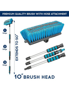 Cepillo de Lavado de Autos DSV Standard 127 cm con Manguera 2