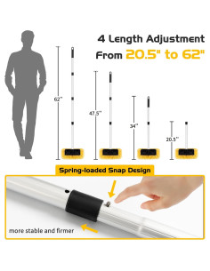 Cepillo de Lavado de Autos Ordenado 62" Mango Extensible 2