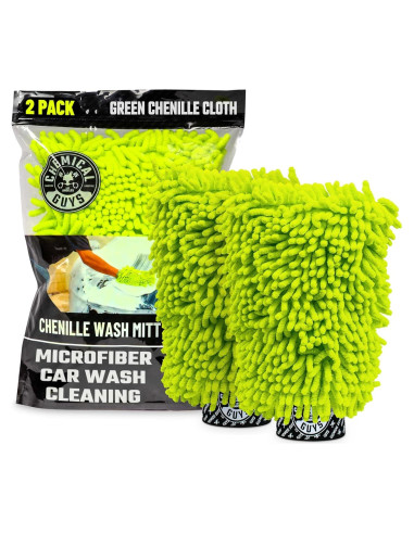 Guante de Lavado Microfibra Chenille Chemical Guys - Paquete de 2