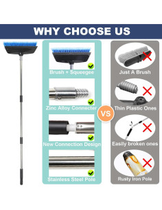Cepillo de Lavado de Autos NAVAPAL 52" Mango Largo Ajustable 2