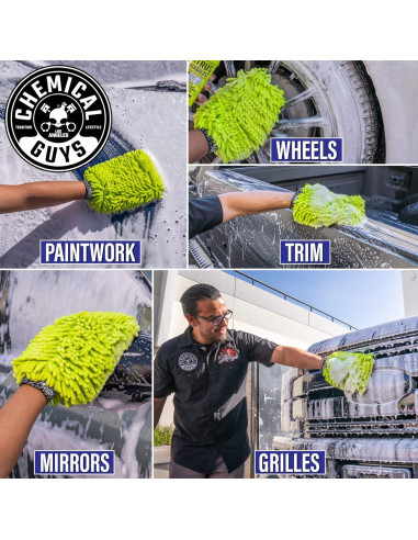 Guante de Lavado Microfibra Chenille Chemical Guys - Paquete de 2
