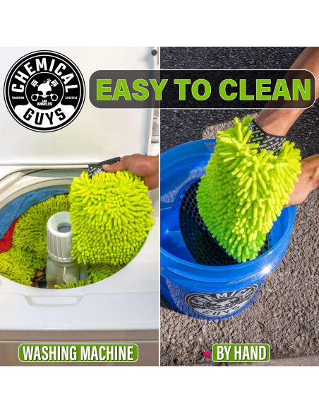 Guante de Lavado Microfibra Chenille Chemical Guys - Paquete de 2