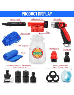 Pistola de Espuma MYPIN 16 en 1 para Lavado de Autos y Jardín 2