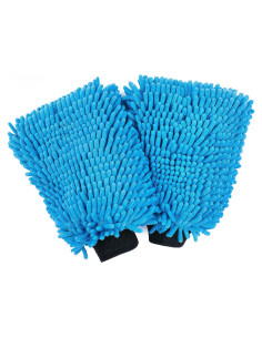 Mitón de Lavado de Autos HOMEXCEL 2PK Microfibra Azul 25.9x17cm