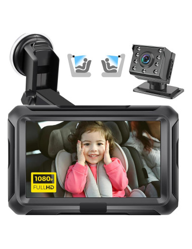 Cámara para Bebé Zacro 4.3" HD 1080P con Visión Nocturna