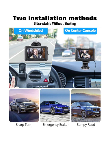 Cámara para Bebé Zacro 4.3" HD 1080P con Visión Nocturna