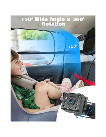 Cámara para Bebé Zacro 4.3" HD 1080P con Visión Nocturna