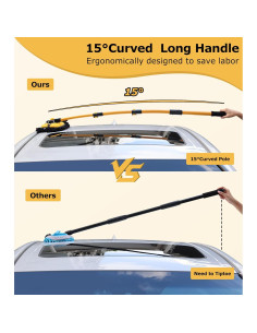 Kit de Cepillo de Lavado de Autos Anngrowy 144 cm Microfibra 2