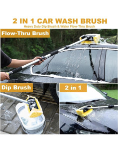 Cepillo de Lavado de Autos NAVAPAL 137 cm Ajustable Amarillo 2