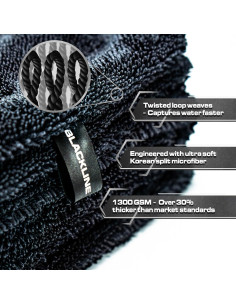 Toalla de Secado Blackline 0.91m x 0.61m 1300 GSM Microfibra 2