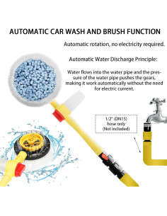 Cepillo de Lavado de Autos SZXDG Rotativo 360 con Pistola 2