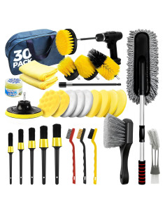 Kit de Detallado de Autos ALFLOD 30 Piezas con Gel y Cepillos