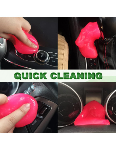 Kit de Limpieza de Autos KEVWR con Gel Rosa Reutilizable