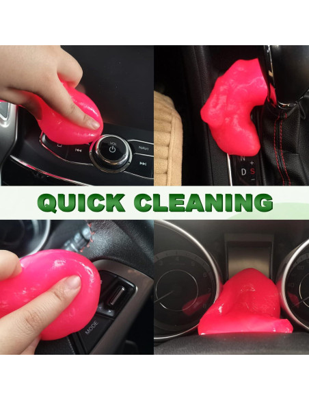 Kit de Limpieza de Autos KEVWR con Gel Rosa Reutilizable