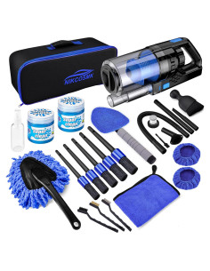 Kit de Detalle de Coche NIKCOSMK 17 Piezas con Aspiradora