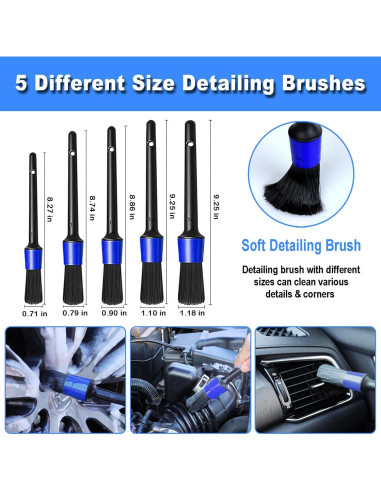 Kit de Detalle de Coche NIKCOSMK 17 Piezas con Aspiradora