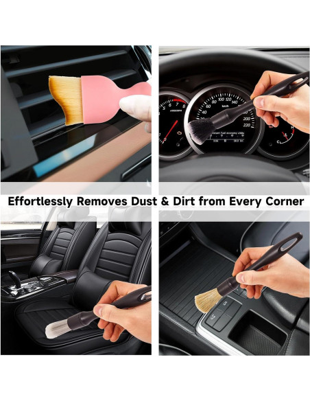 Kit de Limpieza para Autos Daemson - 8 Piezas Rosa