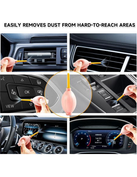 Kit de Limpieza para Autos Daemson - 8 Piezas Rosa